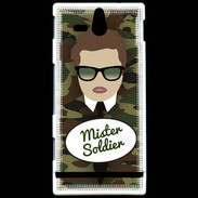 Coque Sony Xperia U Mister Soldier Chatain