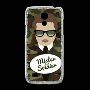 Coque Samsung Galaxy S4mini Mister Soldier Chatain