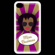 Coque iPhone 4 / iPhone 4S Miss business Black