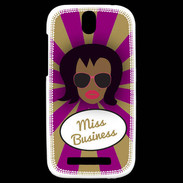 Coque HTC One SV Miss business Black