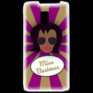 Coque LG P990 Miss business Black
