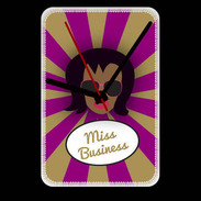Grande pendule murale Miss business Black