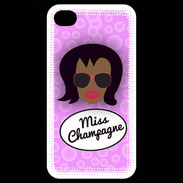 Coque iPhone 4 / iPhone 4S Miss Champagne Black