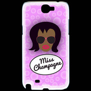 Coque Samsung Galaxy Note 2 Miss Champagne Black