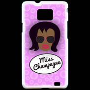 Coque Samsung Galaxy S2 Miss Champagne Black
