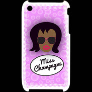 Coque iPhone 3G / 3GS Miss Champagne Black