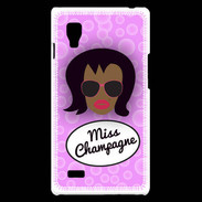 Coque LG Optimus L9 Miss Champagne Black