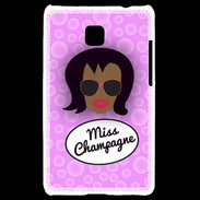 Coque LG Optimus L3 II Miss Champagne Black