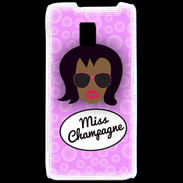 Coque LG P990 Miss Champagne Black