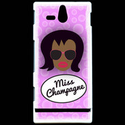 Coque Sony Xperia U Miss Champagne Black