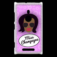 Coque Nokia Lumia 925 Miss Champagne Black