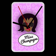 Grande pendule murale Miss Champagne Black