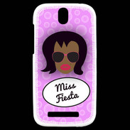 Coque HTC One SV Miss Fiesta Black