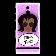 Coque Sony Xperia P Miss Fiesta Black
