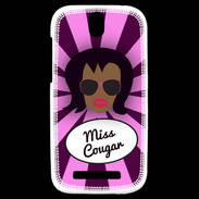 Coque HTC One SV Miss Cougar Black