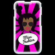 Coque Samsung ACE S5830 Miss Fashion Black