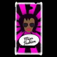 Coque HTC Windows Phone 8S Miss Fashion Black