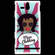 Coque Sony Xperia U Miss Clubbing Black
