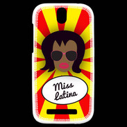 Coque HTC One SV Miss Latina Black