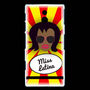 Coque Sony Xperia P Miss Latina Black