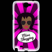 Coque Samsung Galaxy Note 2 Miss Shopping Black