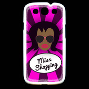 Coque Samsung Galaxy S3 Miss Shopping Black