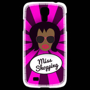 Coque Samsung Galaxy S4 Miss Shopping Black