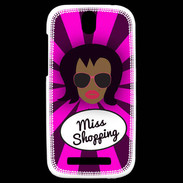 Coque HTC One SV Miss Shopping Black