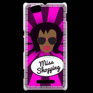 Coque Sony Xperia M Miss Shopping Black