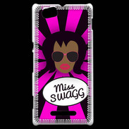 Coque Sony Xperia M Miss Swag Black