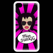 Coque iPhone 4 / iPhone 4S Miss Swag Brune