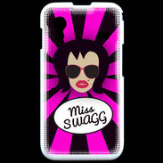 Coque Samsung ACE S5830 Miss Swag Brune
