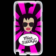 Coque Samsung Galaxy Note 2 Miss Swag Brune