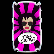 Coque Blackberry 8520 Miss Swag Brune