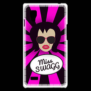 Coque LG Optimus L9 Miss Swag Brune