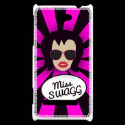 Coque HTC Windows Phone 8S Miss Swag Brune