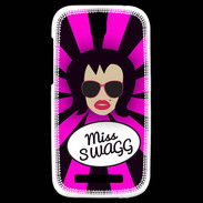Coque HTC One SV Miss Swag Brune