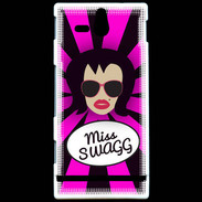 Coque Sony Xperia U Miss Swag Brune