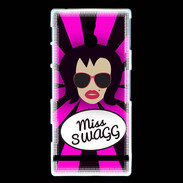 Coque Sony Xperia P Miss Swag Brune