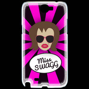 Coque Samsung Galaxy Note 2 Miss Swag Chatain