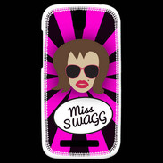 Coque HTC One SV Miss Swag Chatain