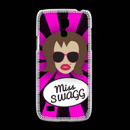 Coque Samsung Galaxy S4mini Miss Swag Chatain
