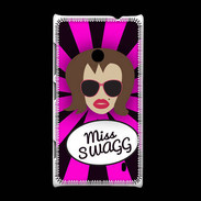 Coque Nokia Lumia 520 Miss Swag Chatain