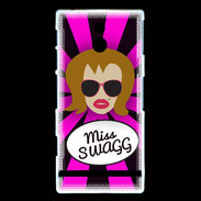 Coque Sony Xperia P Miss Swag Rousse