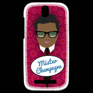 Coque HTC One SV Mister Champagne Black