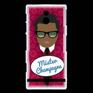 Coque Sony Xperia P Mister Champagne Black