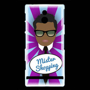 Coque Sony Xperia P Mister Shopping Black