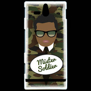 Coque Sony Xperia U Mister Soldier Black