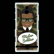 Coque Sony Xperia P Mister Soldier Black