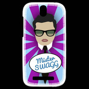 Coque HTC One SV Mister Swag Brun